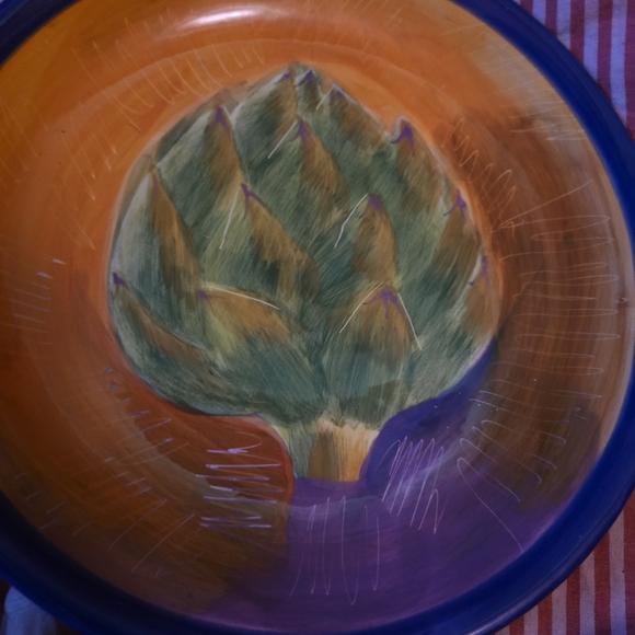 222 Fifth Ave Stoneware Plates Serving Salads, Asparagus, Artichokes, etc... - Picture 5 of 16